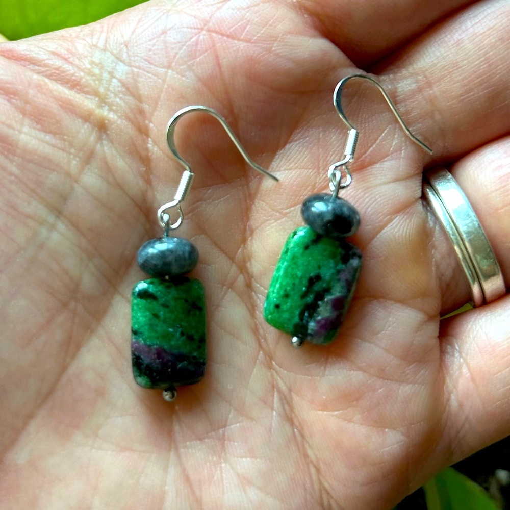 Hand Crafted Earrings - Dainty - Stone - .5” Drop - Hypoallergenic - New